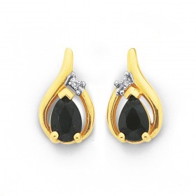 9ct-Sapphire-and-Diamond-Earrings on sale