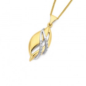 9ct+Gold+Flame+Pendant