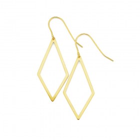 9ct+Gold+Kite+Drop+Earrings