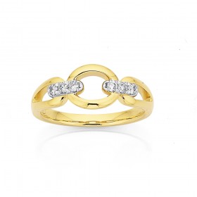 9ct-Diamond-Oval-Centre-Dress-Ring on sale