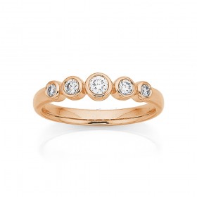 9ct-Rose-Gold-Diamond-Rubover-Ring on sale