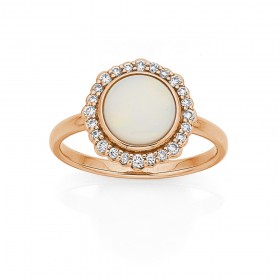 9ct-Rose-Gold-Opal-and-Diamond-Ring on sale