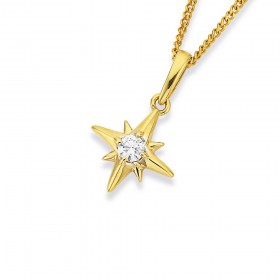 9ct%2C+Diamond+Star+Pendant