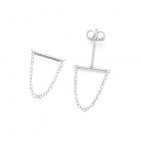 Sterling+Silver+Bar+Studs+With+Chain