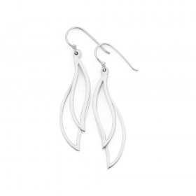 Sterling-Silver-Leaf-Drop-Earrings on sale