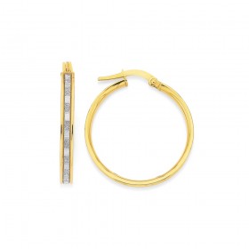 9ct+20mm+Stardust+Hoops