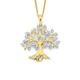 9ct+Diamond+Set+Tree+of+Life+Pendant+TDW%3D.10ct