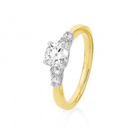 9ct-Five-Stone-Diamond-Ring-TDW1ct on sale