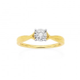 9ct+.30ct+Diamond+Solitaire+Ring