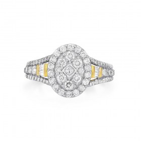 9ct+Oval+Cluster+Diamond+Ring+TDW%3D1ct