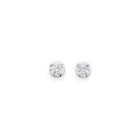 9ct+White+Gold+Diamond+Studs+TDW%3D+.25ct