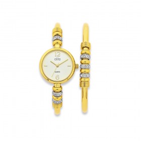 Elite-Ladies-Seven-Lucky-Rings-Watch-and-Bracelet-Set-Model5080232 on sale