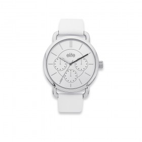 Elite-Ladies-White-Leather-Strap-Watch-Model5080269 on sale