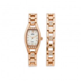 Elite-Ladies-Stone-Set-Watch-and-Bracelet-Set-Model5088632 on sale