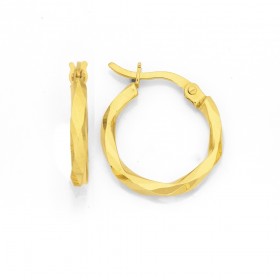 9ct+Twist+Hoops