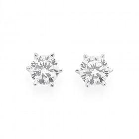 Sterling-Silver-CZ-Studs on sale