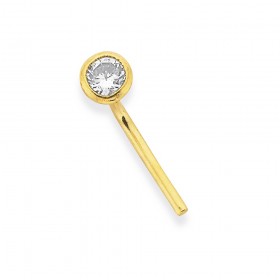 9ct-Gold-25mm-Cubic-Zirconia-Nose-Stud on sale