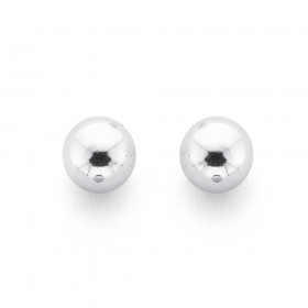 9ct-5mm-White-Gold-Ball-Stud-Earrings on sale