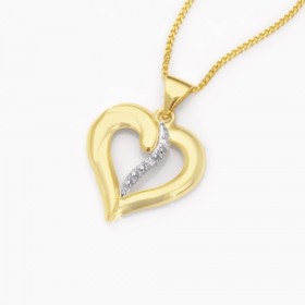 9ct-Diamond-Set-Heart-Pendant on sale