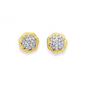 9ct+Diamond+Studs