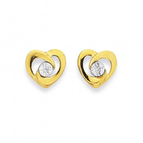 9ct%2C+Diamond+Heart+Studs