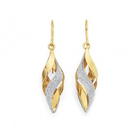 9ct-Gold-on-Silver-Stardust-Drop-Earrings on sale