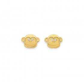 9ct-CZ-Monkey-Studs on sale