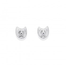 Sterling+Silver+Cat+Studs