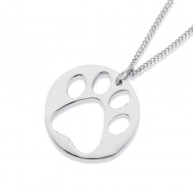 Sterling-Silver-Paw-Pendant on sale