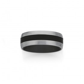 Chisel+Stainless+Steel+Stripe+Ring