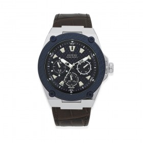 Guess-Gents-Legacy-Leather-Strap-Watch on sale