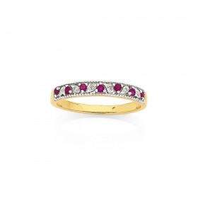 9ct-Ruby-Diamond-Ring on sale