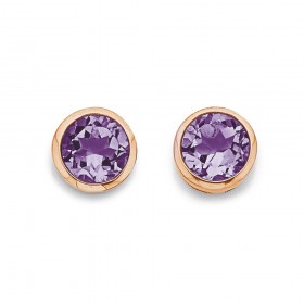 9ct-Rose-Gold-Pink-Amethyst-Studs on sale