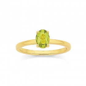 9ct+Peridot+Ring