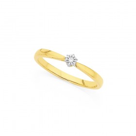 9ct+Diamond+Solitaire+Ring