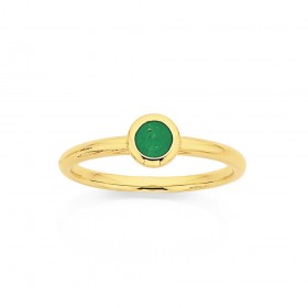 9ct+Emerald+Ring