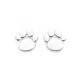 Sterling-Silver-Paw-Print-Studs on sale