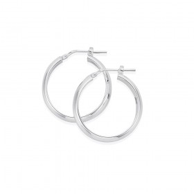 Sterling+Silver+Hoop+Earrings+25mm