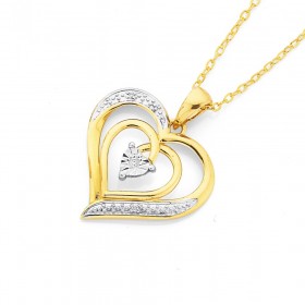 9ct%2C+Diamond+Heart+Pendant