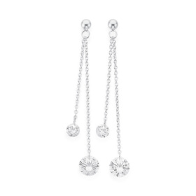 Sterling-Silver-Crystal-Chain-Drop-Earrings on sale