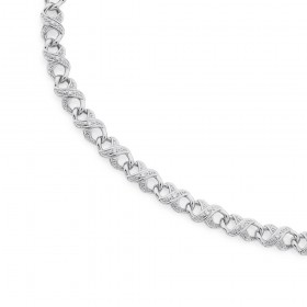 9ct-White-Gold-Diamond-Infinity-Bracelet on sale