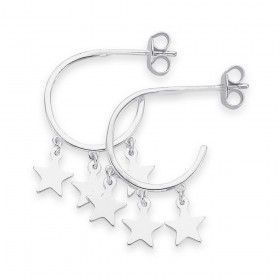 Sterling+Silver+Star+Earrings