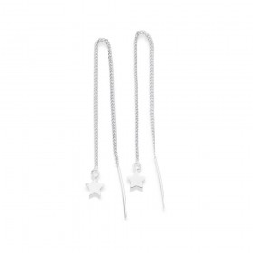 Sterling-Silver-Mini-Stars-on-Chain-Thread-Earrings on sale