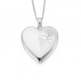 Sterling+Silver+Paw+Prints+Locket