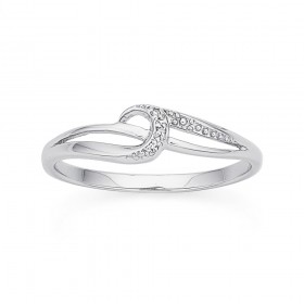 9ct-White-Gold-Diamond-Ring on sale