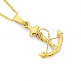 9ct-Large-Anchor-with-Rope-Pendant on sale