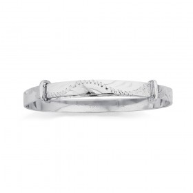 Sterling+Silver+Engraved+Expander+Bangle+-+Medium