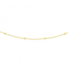 9ct-40cm-Beaded-Trace-Chain on sale