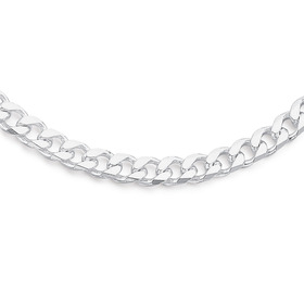 Sterling-Silver-50cm-Bevelled-Cut-Curb-Chain on sale