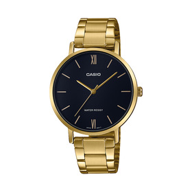 Casio-Analogue-Gold-Tone-Black-Dial-Watch on sale